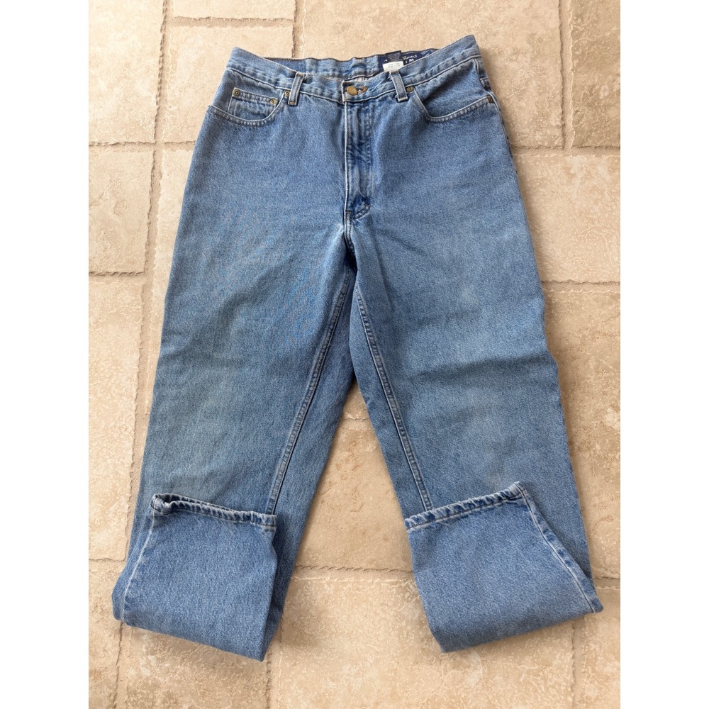 Eddie Bauer Womens Vintage Low Rise Straight Leg Jeans Size 12 Cotton 90s Y2K